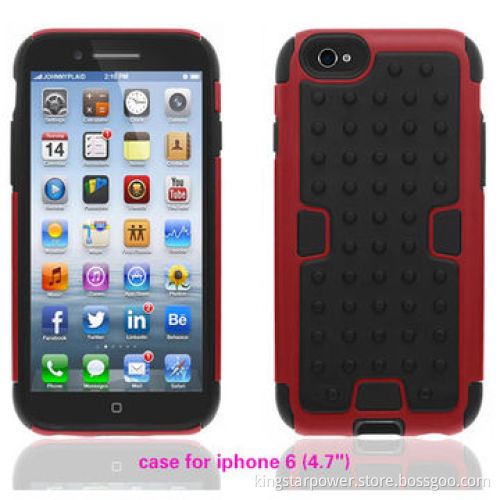 Crystal Mobile Phone Case for iPhone 6/Plus, Football Veins/Lines, PC+Silicone, FashionableNew